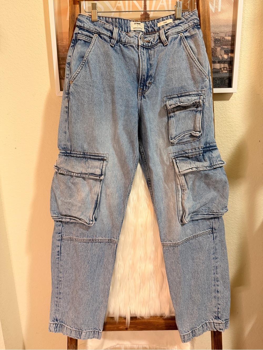 Cotton On Light Blue Men's Cargo Jeans